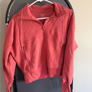 Old Navy Women's Half-Zip Hoodie - Coral